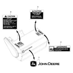 John Deere X580 - PC12716 - Labels - ST842223