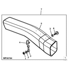 John Deere X584 - PC12717 - Powerflow Chute - ST1038028