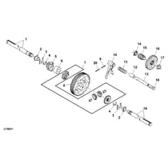 John Deere X584 - PC12717 - Axle Shaft - ST542029