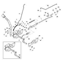 John Deere X584 - PC12717 - Brake Pedal - ST841201