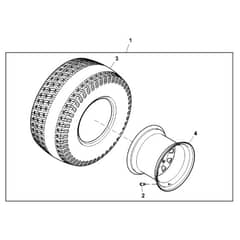 John Deere X730 - PC11844 - Rear Wheel - ST855172