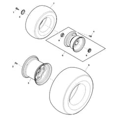 John Deere X734 - PC11845 - Wheels ( - 040000) - ST741969