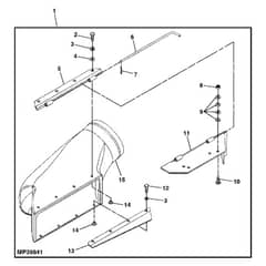 John Deere X734 - PC11845 - Chute Intake - ST924690