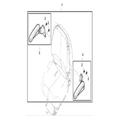 John Deere X734 - PC11845 - Armrest Kit - ST943688