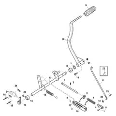 John Deere X738 - PC11846 - Brake Pedal - ST740673