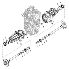 John Deere X738 - PC11846 - Rear Axle - ST741511