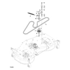 John Deere X738 - PC11846 - Mower Belt (040001 - 070000) - ST847946