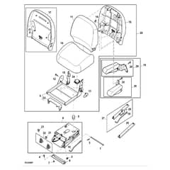 John Deere X739 - PC11847 - Seat ( - 070000) - ST740765