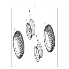 John Deere X739 - PC11847 - Front Wheel - ST780440