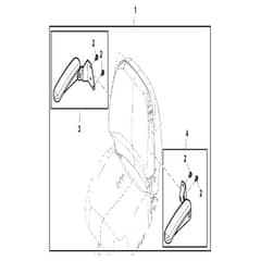 John Deere X739 - PC11847 - Armrest Kit - ST943688