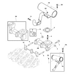 John Deere X748 - PC9511 - Muffler - ST538899
