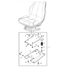 John Deere X748 - PC9511 - Seat Kit - ST746617