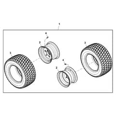 John Deere X748 - PC9511 - Front Wheel - ST780474
