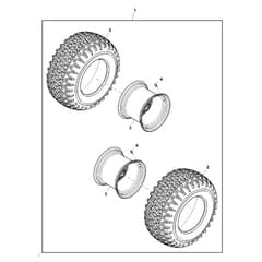 John Deere X748 - PC9511 - Rear Wheel - ST786163