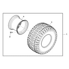 John Deere X748 - PC9511 - Rear Wheel - ST855173