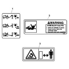 John Deere X749 - PC9703 - Labels - ST538947
