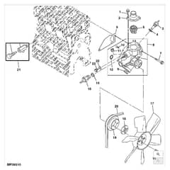 John Deere X749 - PC9703 - Water Pump - ST551603