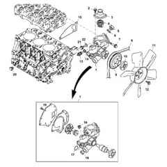 John Deere X749 - PC9703 - Water Pump - ST551631