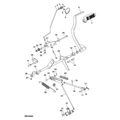 John Deere X749 - PC9703 - Brake Pedal - ST551716