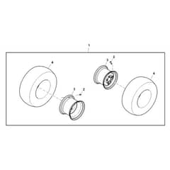 John Deere X749 - PC9703 - Rear Wheel - ST780529