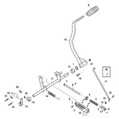 John Deere X750 - PC11848 - Brake Pedal - ST740673