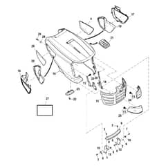 John Deere X750 - PC11848 - Hood - ST740760