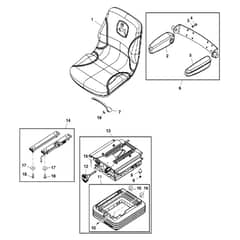 John Deere X750 - PC11848 - Seat - ST751240