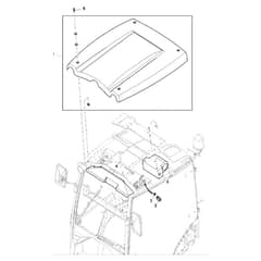 John Deere X750 - PC11848 - Cab Roof - ST790614