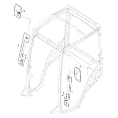 John Deere X750 - PC11848 - Cab Frame - ST790810