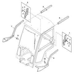 John Deere X750 - PC11848 - Cab Back - ST819518