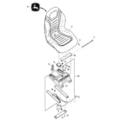 John Deere X750 - PC11848 - Seat - ST845527