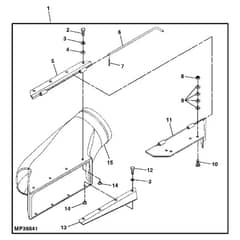 John Deere X750 - PC11848 - Chute Intake - ST924690