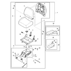 John Deere X750 - PC11848 - Seat Kit - ST941128