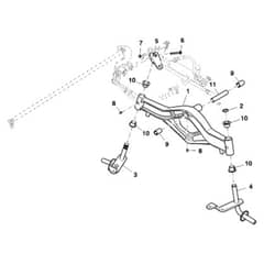John Deere X754 - PC11849 - Front Axle - ST741975