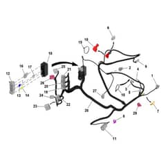 John Deere X754 - PC11849 - Chassis Wiring (1/2) (030001 - 040000) - ST805583