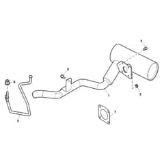 John Deere X758 - PC11850 - Exhaust System - ST742536