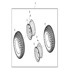 John Deere X758 - PC11850 - Front Wheel - ST780440