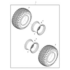 John Deere X758 - PC11850 - Rear Wheel - ST786163