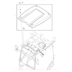 John Deere X758 - PC11850 - Cab Roof - ST790614