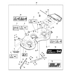 John Deere X758 - PC11850 - Mower Deck ( - 040000) - ST819869
