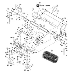 John Deere X758 - PC11850 - Rotary Broom (1/2) - ST907327