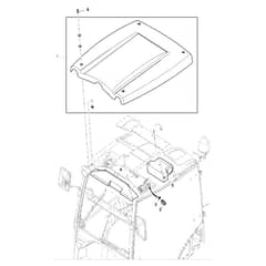 John Deere X948 - PC13378 - Cab Roof - ST790614