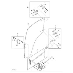 John Deere X949 - PC13379 - Cab Doors - ST918822