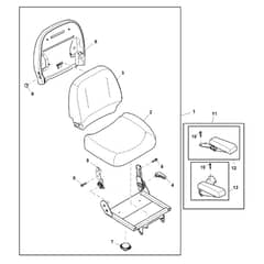 John Deere X950R - PC11965 - Seat - ST766141