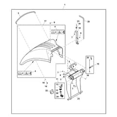 John Deere X950R - PC11965 - Rear Deflector - ST775806