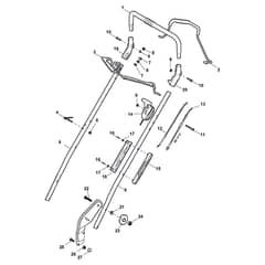 XA 50 BS - 2012-2015 - 295508023/C12 - Castel Garden Rotary Mower Handle Upper Part Diagram