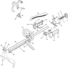 XB 25 - 2007 - 282310003/06 - Castel Garden Brushcutter Handle Transmission 02 Diagram