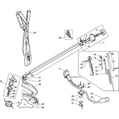 XB 26 D - 2010-2012 - 280721003/10 - Castel Garden Brushcutter Handle Transmission Diagram