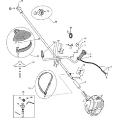 XB 27 D - 2010 - 281021113/09 - Castel Garden Brushcutter Handle Transmission Diagram