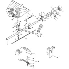 XB 28 D - 2007 - 282821003/05 - Castel Garden Brushcutter Handle Transmission Diagram